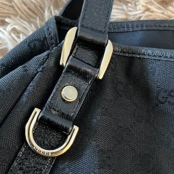 Auth GUCCI Black GG Canvas Abbey D-Ring Shoulder Bag - Picture 11 of 16